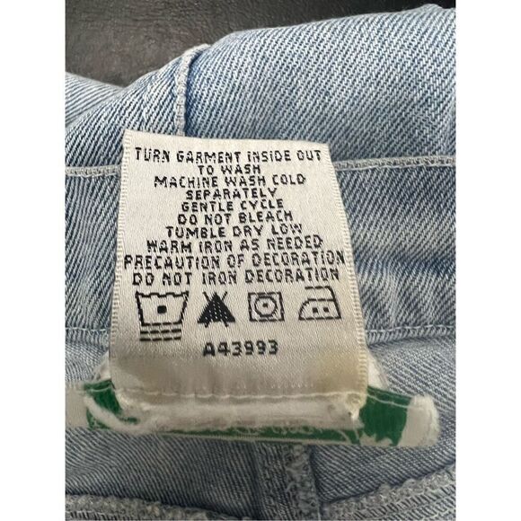 Vintage The Quacker Factory Blue Jeans Womens Size 10 Floral Embroidered Cotton - Picture 10 of 10